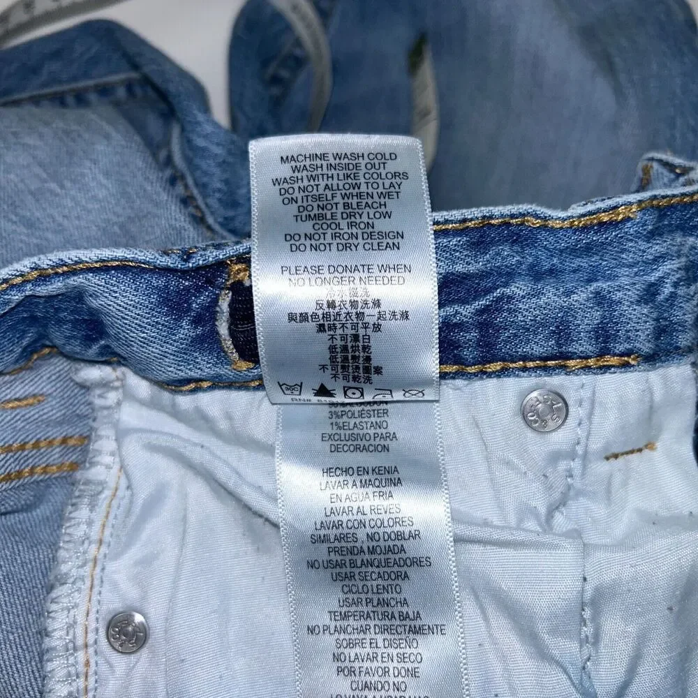LEVI's 501 Skinny Jeans Blue Denim Children's 12 Hemmed Pants Adjustable Waist